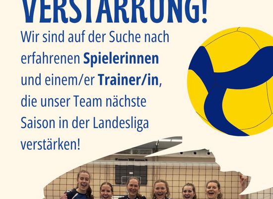 Unsere TSB Volleyball Damen suchen Verstärkung